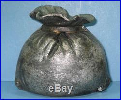 $100,000 Money Bag Cast Iron Old Bank Guaranteed Old & Authentic Sale CI 625