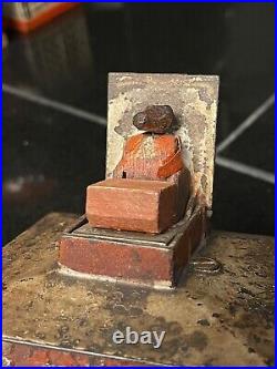 1869 J&E Stevens Cast Iron HALL'S EXCELSIOR Mechanical BANK with Original Paint