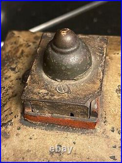 1869 J&E Stevens Cast Iron HALL'S EXCELSIOR Mechanical BANK with Original Paint
