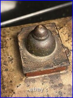 1869 J&E Stevens Cast Iron HALL'S EXCELSIOR Mechanical BANK with Original Paint
