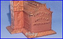 1875 Independence Hall Cast Iron Still Bank. Original finish. Enterprise Mfg
