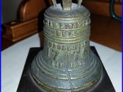 1876 Liberty Bell Centennial Cast Iron Bank with Metal base