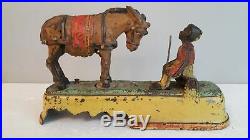 1879 Always Did'Spise A Mule Cast Iron Mechanical Coin Bank For Parts or Repair