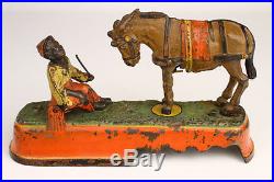 1879 JE Stevens'Spise a Mule Cast Iron Mechanical Bank