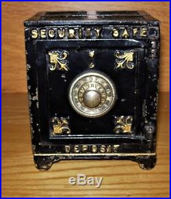 1881 Cast Iron Security Safe Deposit Bank Beautiful Condition