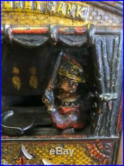 1884 Punch and Judy Antique Shepard Hardware Cast Iron Mechanical Bank