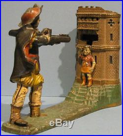 1885 Authentic Old William Tell Mechanical Bank Cast Iron Near Mint On Sale