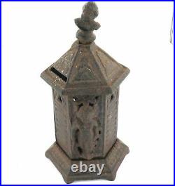 1885 English Cast Iron Cherub Bank Money Box. Reg. Mark 24727