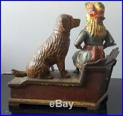 1885 ca. SPEAKING DOG and 1907 ca. TEDDY & BEAR2 ORIGINAL C. I. Mechanical Banks