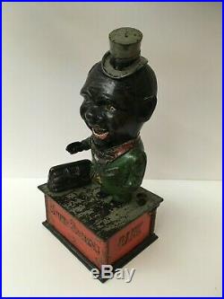1886 Antique Original Shepard Stump Speaker Cast Iron Mechanical Bank Americana
