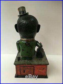 1886 Antique Original Shepard Stump Speaker Cast Iron Mechanical Bank Americana