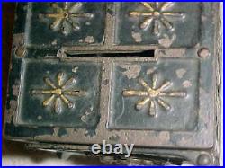 1887 Pat Security Safe Deposit Cast Iron Bank Ornamental Iron