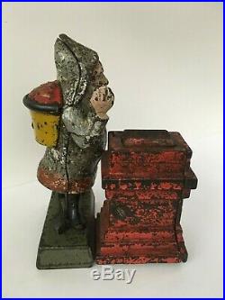 1889 Shepard Hardware Santa Claus Original Cast Iron Mechanical Bank