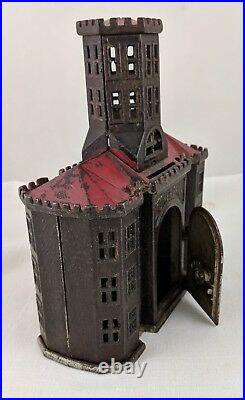 1890-1891 TOWER IRON STILL BANK with DIAL, Made by KYSER & REX of FRANKFORD, PA