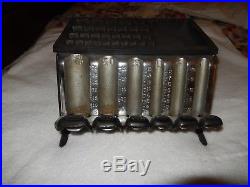1890 Ornate CAST IRON & Nickel Plated STAATS Coin MONEY CHANGER Register Bank
