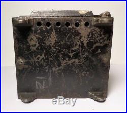 1890s J&E Stevens Watch Dog Safe Mechanical Cast Iron Bank