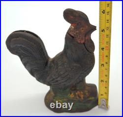 1890s Kyser and Rex Mechanical Cast Iron Rooster Coin Bank