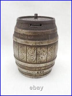 1894 Advertising Bank #1 White City Puzzle Savings Cast Barrel Of Money Chicago