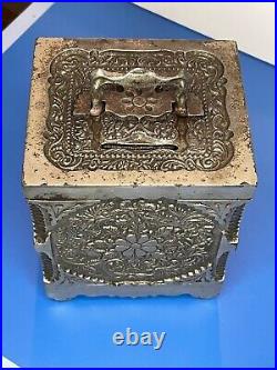 1897 J. E. STEVENS KEY COMBINATION SAFE #40 Burglar Safe House Cast Iron BANK