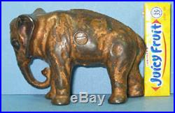 1910/'34 Orig Old Arcade Cast Iron Bank Smallest Elephant 2 3/4 Hi Sale T244