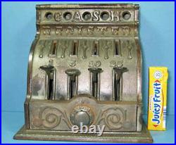 1910 Crescent Cash Register Mechanical Bank Nic/ Pl Cast Iron Orig Sale Ci679