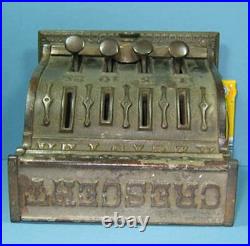 1910 Crescent Cash Register Mechanical Bank Nic/ Pl Cast Iron Orig Sale Ci679