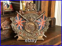 1911 Antique Original Cast Iron Bank England Coronation George V Syndenham