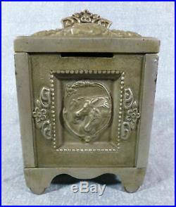 1911 EMBOSSED KENTON Cast Iron LARGE SIZE SAFE BANK GRILL FRONT withcombo