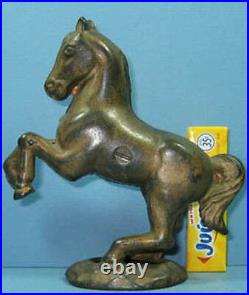 1920 Prancing Horse On Oval Base Cast Iron Bank Guaranteed Old Sale CI 733