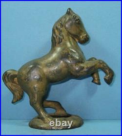 1920 Prancing Horse On Oval Base Cast Iron Bank Guaranteed Old Sale CI 733