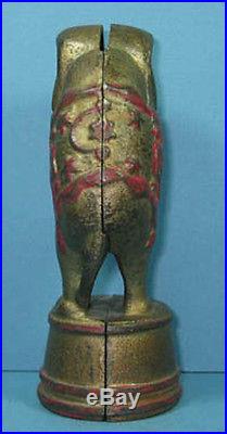 1920's CIRCUS ELEPHANT ON TUB CAST IRON BANK AUTHENTIC & OLD ON SALE CI 752