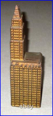 1920's Kenton Cast Iron Toys- Still Bank- Woolworth Building-8 Org Antique Toy
