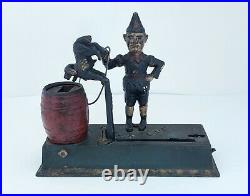 1920s Authentic Antique Hubley Cast Iron Trick Dog, Mechanical Coin Bank