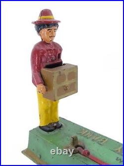 1920s Cast Iron Mechanical Bank Monkey Bank Organ Grinder By Hubley Mfg 1920s Cast Iron Mechanical Bank Monkey Bank Organ Grinder By Hubley Mfg
