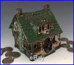 1920s Grey Iron Casting Co Bungalow Cottage with Porch Still Penny Bank #999, Rare