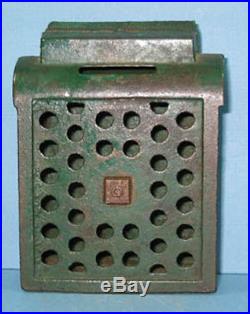 1920s U S Mail Box Cast Iron Bank Green Guaranteed Old & Authentic Sale CI 708