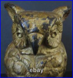 1930 ORIGINAL CAST IRON VINDEX OWL TOY BANK GUARANTEED OLD M#597c BK635
