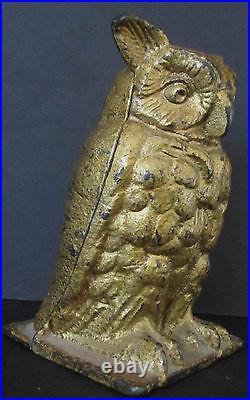 1930 ORIGINAL CAST IRON VINDEX OWL TOY BANK GUARANTEED OLD M#597c BK635
