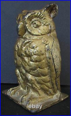 1930 ORIGINAL CAST IRON VINDEX OWL TOY BANK GUARANTEED OLD M#597c BK635