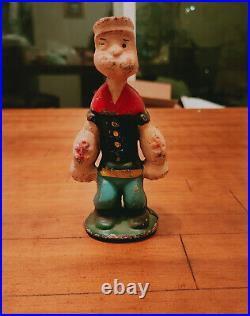 1930's Antique Collectible Cast Iron Popeye, Olive, and Wimpy Banks