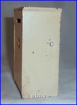 1932 Arcade Toy Cast Iron Kelvinator Refrigerator Still Penny Bank Cream Colored