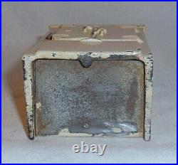 1932 Arcade Toy Cast Iron Kelvinator Refrigerator Still Penny Bank Cream Colored