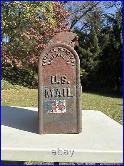 1940 Carlisle Foundry Cast Iron US Mailbox Letter Drop