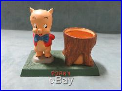 1940s PORKY THE PIG Cast Iron Bank/Match Holder EXTREMELY RARE