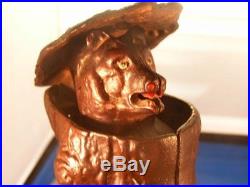 1957 Teddy And The Bear Cast Iron Mechanial Bank Coin Cromwell Conn Works