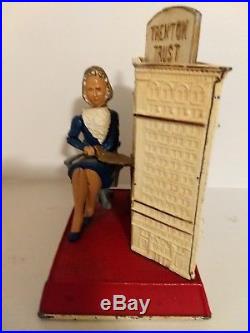1963 Mary Roebling Trenton Trust Cast Iron Mechanical Bank #200 of 200