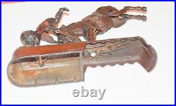 19thc Antique Painted Cast Iron ALWAYS DID SPISE A MULE Mechanical Bank