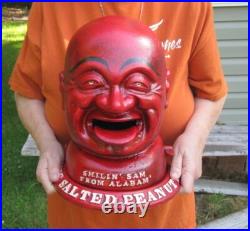 27 Pound Cast Iron Coin Bank SMILIN' SAM FROM ALABAM THE SALTED PEANUT MAN