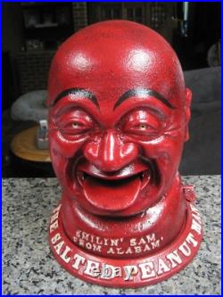 27 Pound Cast Iron Coin Bank SMILIN' SAM FROM ALABAM THE SALTED PEANUT MAN