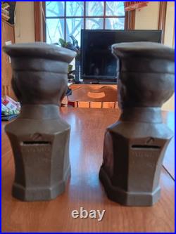 2 General Pershing Cast Iron Banks From WW1. Very Good Condition 2 General Pershing Cast Iron Banks From WW1. Very Good Condition